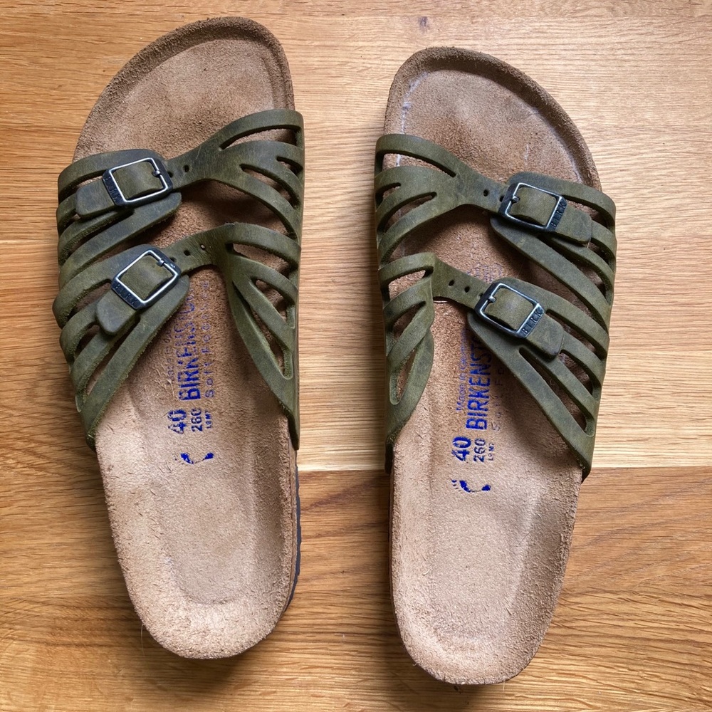 Birkenstocks - Green, Granada style, never worn!